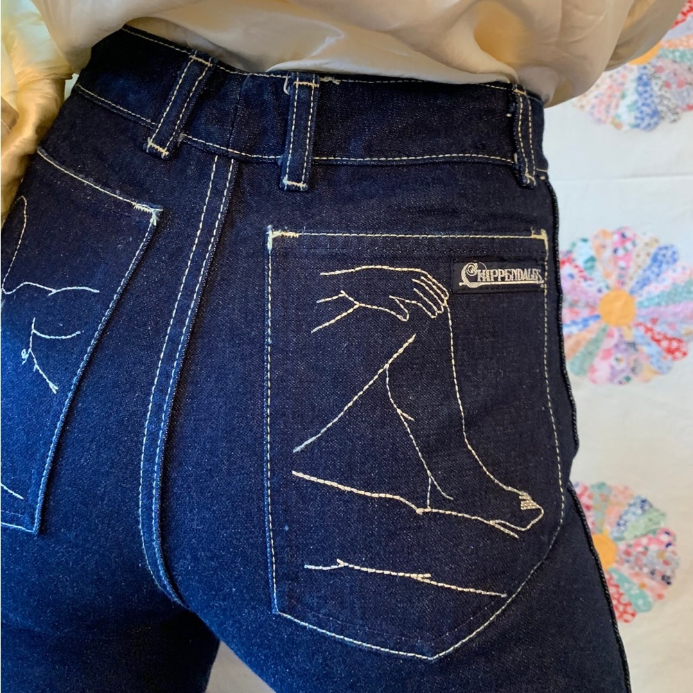 SUPER RARE vintage Chippendales Embroidered Jeans